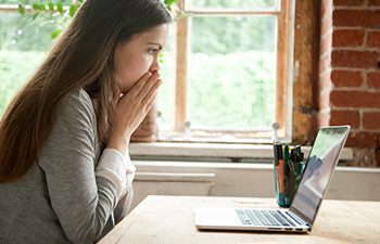 Divorcing woman shocked to find spouse's hidden assets on computer.