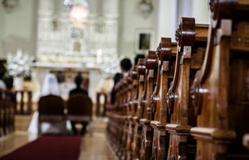 Wedding inside of a church